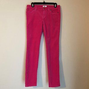 Vineyard Vines hot pink corduroy skinny pants